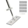 Flat Mop, Self Wringing, Microfiber Floor Mop with 4 Reusable & Washable Mop Pads for Dry & Wet Floor Cleaning