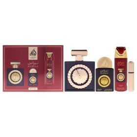Pride - Nebras by Lattafa for Unisex - 3 Pc Gift Set 3.4oz EDP Spray, 0.67oz EDP Spray, 6.67oz Perfumed Body Spray