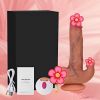 A realistic female vibrator with a phallic shape, designed for G-spot stimulation, heating, thrusting