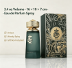 Unisex Eau de Parfum 3.4oz Matte Dark Green Perfume Bottle Embossed Metallic Gold Cap Luxury Jungle Print Gift Box Warm Wood Spicy Long Lasting Fragra