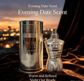 125ml Luxurious Woody Warm Cologne Spray, Extended Lasting Fragrance, Unique Sculpted Torso Bottle with Polished Silver Metal Gift Tin
