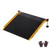 Threshold Ramp for Doorways, 26.4 x 31.9 in, Platform Aluminum Wheelchair Ramp with Adjustable Height, Non-Slip Door Threshold Ramps
