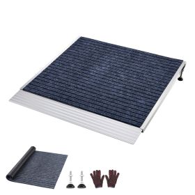 Threshold Ramp for Doorways, 36 x 36 in, Platform Aluminum Wheelchair Ramp with Adjustable Height, Non-Slip Door Threshold Ramps