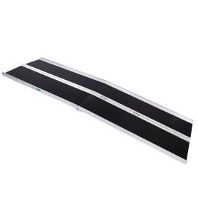 8FT Four-section Non-Skid Folding Lightweight Aluminum Alloy Wheelchair Scooter Mobility Ramps