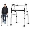 Heavy-Duty Rolling Walker (400lbs): Aluminum Alloy, 8-Level Height (29"-36"), 2 Modes, 1-Click Fold