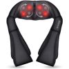 Shiatsu Neck and Shoulder Massager with Heat - 3D Kneeling Deep Tissue Electric Back Massage Roller
