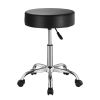 Rolling Stool with Wheels, 450 LBS Weight Capacity Round Rolling Stool Chair, Height Adjustable Thickened PU Leather Swivel Stool for Salon, Spa