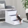 Wooden Carpeted Non Slip Pet Stairs Ramp