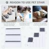Wooden Carpeted Non Slip Pet Stairs Ramp