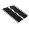 3FT Two-section Non-Skid Folding Lightweight Aluminum Alloy Wheelchair Scooter Mobility Ramps