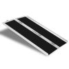 4FT Two-section Non-Skid Folding Lightweight Aluminum Alloy Wheelchair Scooter Mobility Ramps