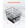 Scooter Rear Basket, Heavy Duty Metal Wire Basket with Handle, Spacious Cargo Basket, Works with 1-inch Receiver, Compatible with Most Golden