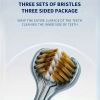 4pcs high-end three-sided toothbrushes, widely used by everyone. The bristles are soft