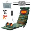 Advanced Version Full Body Electric Massage Mat Heating Vibration Massage Pad Cushion Back Massage Mattress Chair Pad with Neck Foot Massage Head Pill
