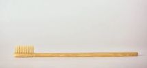 Eco-Friendly Bamboo Toothbrush with Ultra-Soft BPA-Free Nylon Bristles - Natural
