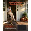 Threshold Ramp for Doorways, 26.4 x 31.9 in, Platform Aluminum Wheelchair Ramp with Adjustable Height, Non-Slip Door Threshold Ramps