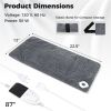 Gray Electric heated pad is equipped with 2 small massagers interior