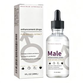 Natural Male Enhancement Drops, Maca Epimedium Eucommia Extract Liquid, Boost Libido Stamina & Relieve Stress, 30ml (Option: 1box)