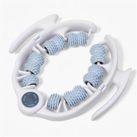 Anti-Cellulite Massage Roller Lymphatic Drainage Deep Tissue Fascia Blaster Muscle Roller For Legs Buttocks Body Sculpting Skin Smoothing Massage (Option: White and blue)