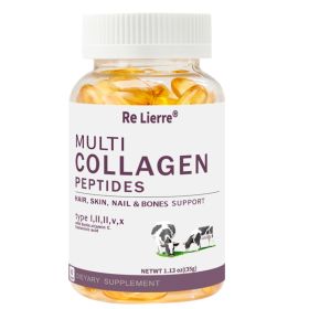 Multi-source Collagen Peptide Soft Capsules (Option: 60 capsules)