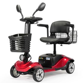 4 Wheel Compact Heavy Mobility with Lights, Battery Powered Electric Mobility Scooter, Electric Transportation Wheelchair, 2 Basket (default: default title)