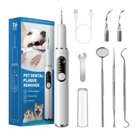 Factory New Cross-Border Ultrasonic Pet Tooth Cleaner for Removing Tartar, Dog Water Flosser for Removing Calculus (Color: White)