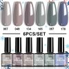 LIMEGIRL 6pcs Gel Polish Set 6 Vibrant Colors UV Gel NailPolish Red Blue Green Hema TMPTA TPO 3-free AllSeasons NailGel for Christmas Gift Women Girls