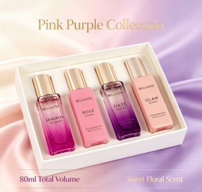 Women Eau de Parfum Gift Set 4 x 20ml Total 80ml Assorted Floral Fruity Woody Fragrance Collection Mini Travel Perfume Kit Luxury Fragrance Sampler Gi (style: Neutral fragrance Fresh fragrance)