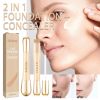 2 In 1 Double Head Concealer Stick with Liquid Concealer Wand, Buildable Medium Coverage Cream Concealer