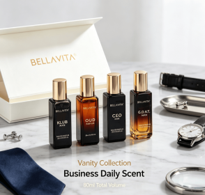Men Perfume Gift Set 4 x 20ml Total 80ml Assorted Woody Masculine Eau de Parfum Sampler Kit Long Lasting Multi Scent Fragrance Travel Size Mini Perfum (style: Honey perfume 4-piece set)
