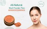 BeNat All-Natural Blush Loose Powder | Reusable Bamboo Container with Refills | Vegan & Lightweight Face Makeup