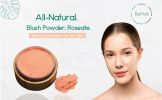 BeNat All-Natural Blush Loose Powder | Reusable Bamboo Container with Refills | Vegan & Lightweight Face Makeup