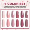LIMEGIRL 6pcs Gel Polish Set 6 Vibrant Colors UV Gel NailPolish Red Blue Green Hema TMPTA TPO 3-free AllSeasons NailGel for Christmas Gift Women Girls