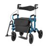 New 2-in-1 Foldable Rollator Walker with 9 Inch Pneumatic Tires