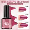 LIMEGIRL 6pcs Gel Polish Set 6 Vibrant Colors UV Gel NailPolish Red Blue Green Hema TMPTA TPO 3-free AllSeasons NailGel for Christmas Gift Women Girls