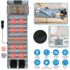 Full Body Electric Massage Mat Heating Vibration Massage Pad Cushion Back Massage Mattress Chair Pad with Neck Foot Massage Head Pillow and Cloth Lumb