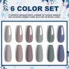 LIMEGIRL 6pcs Gel Polish Set 6 Vibrant Colors UV Gel NailPolish Red Blue Green Hema TMPTA TPO 3-free AllSeasons NailGel for Christmas Gift Women Girls