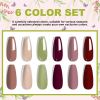 LIMEGIRL 6pcs Gel Polish Set 6 Vibrant Colors UV Gel NailPolish Red Blue Green Hema TMPTA TPO 3-free AllSeasons NailGel for Christmas Gift Women Girls